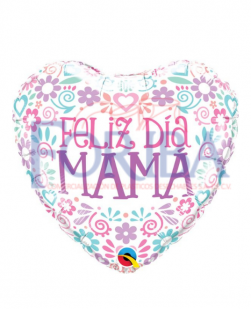 Globo Corazón Feliz Día Mamá 