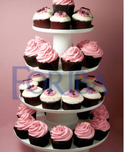 Base Cupcake Castillo C/Pegatinas 2 Niveles