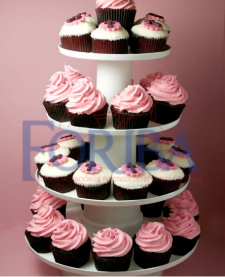 Base Cupcake Castillo C/Pegatinas 2 Niveles