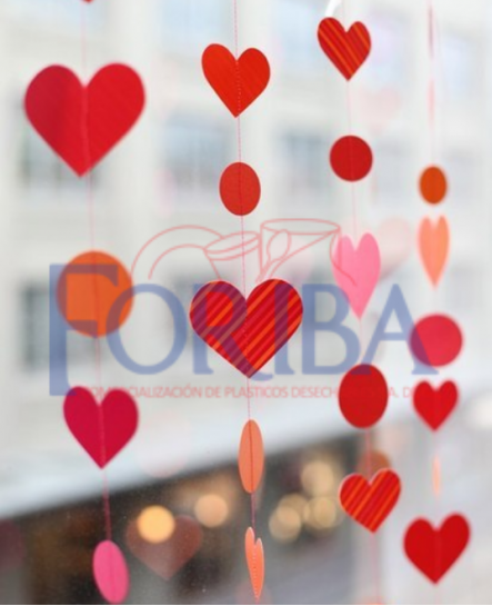 Cortina Decora Plast Rojo Corazón 