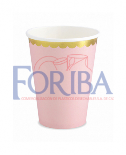 Vaso Carton Rosa 