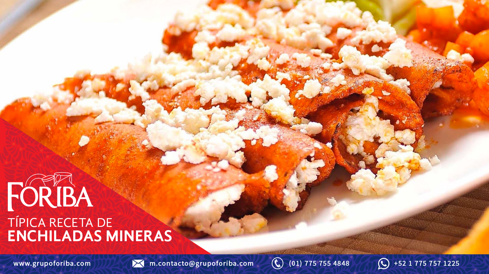 Tradicional receta de enchiladas mineras | FORIBA - Comercialización De  Plásticos Desechables . DE .