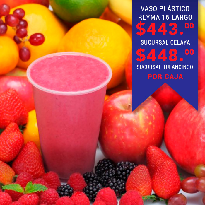 VASO PLÁSTICO REYMA 16 LARGO