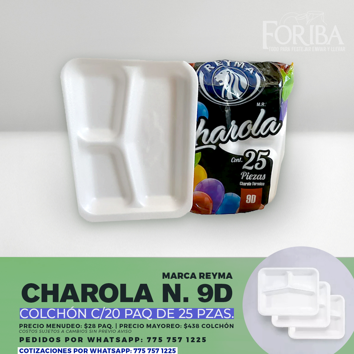 CHAROLA N° 9D REYMA