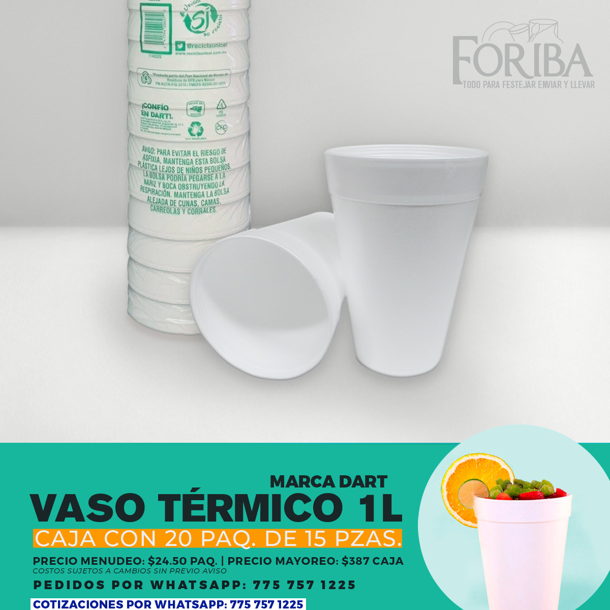 VASO TÉRMICO 1 L (32J32) DART