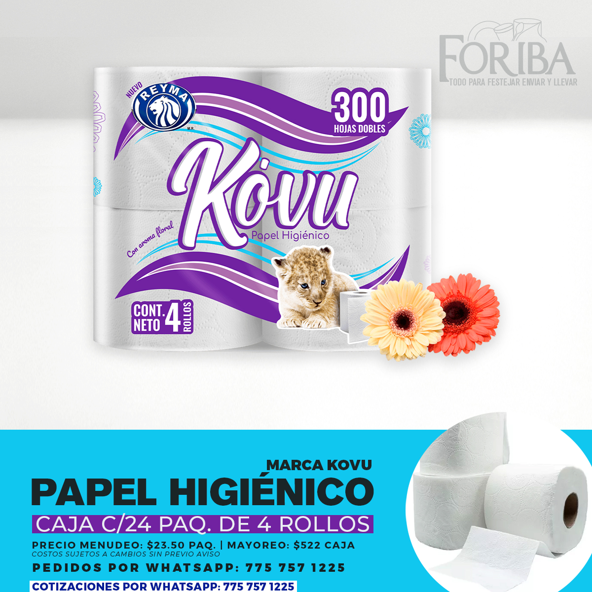 PAPEL HIGIÉNICO KOVU REYMA