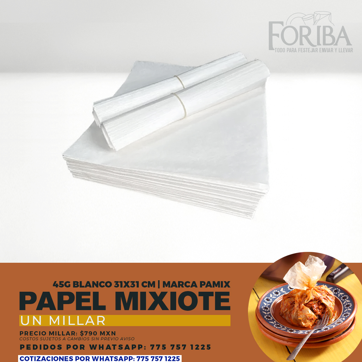 PAPEL MIXIOTE 45G BLANCO 31X31 CM PAMIX